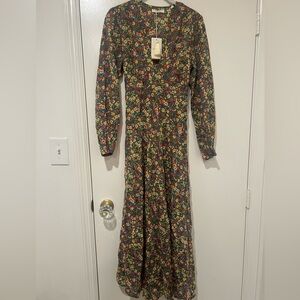 Doen Charleston dress in green valley floral